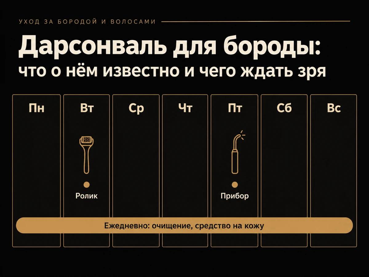 Схема недели ухода: ежедневная база и две отдельные процедуры
